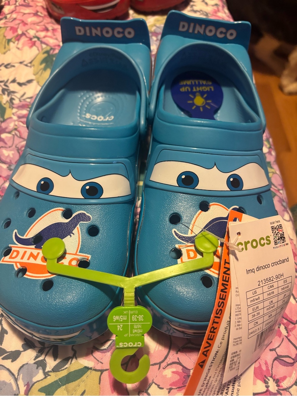 Crocs Adult Blue Dinoco Light-Up Clog